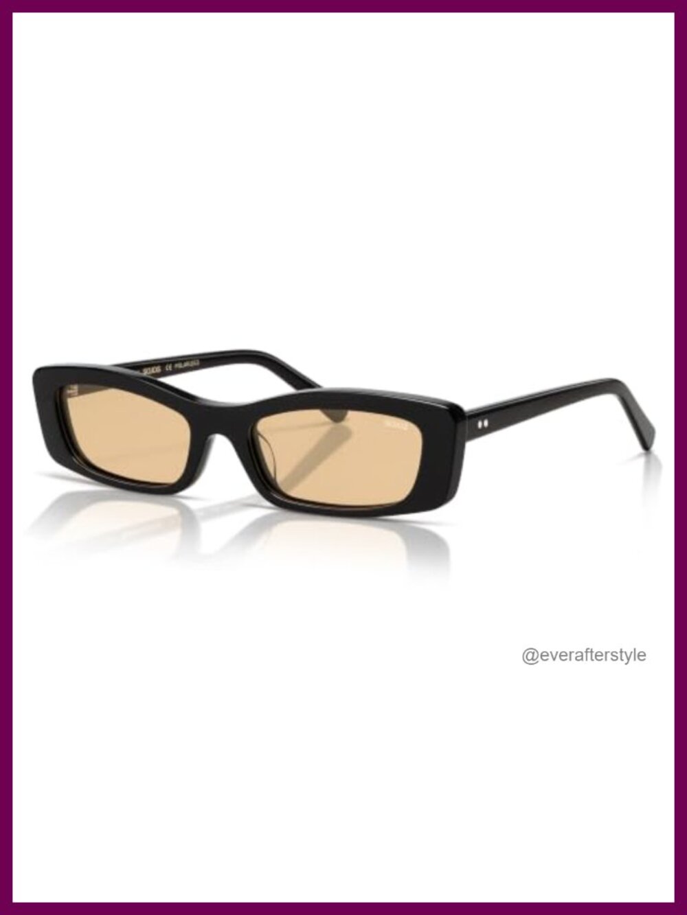SOJOS Rectangle Polarized Acetate Sunglasses Women Retro UV400